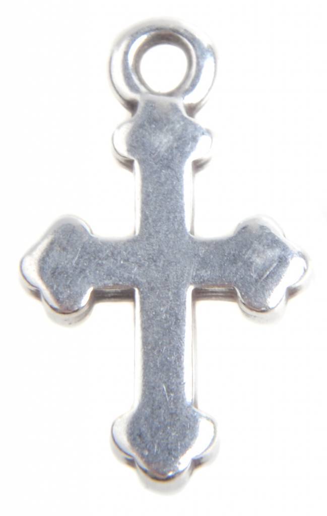 Bedel kruis Zilver DQ 16mm-Kraaltjes van Renate