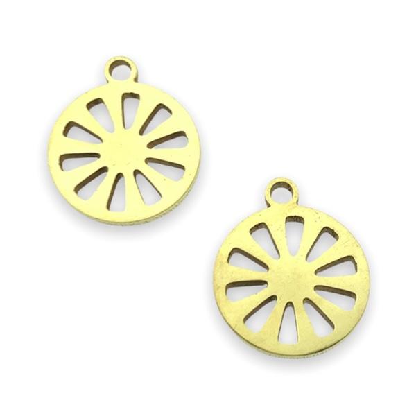 Bedel lemon RVS goud 12x10mm-Kraaltjes van Renate