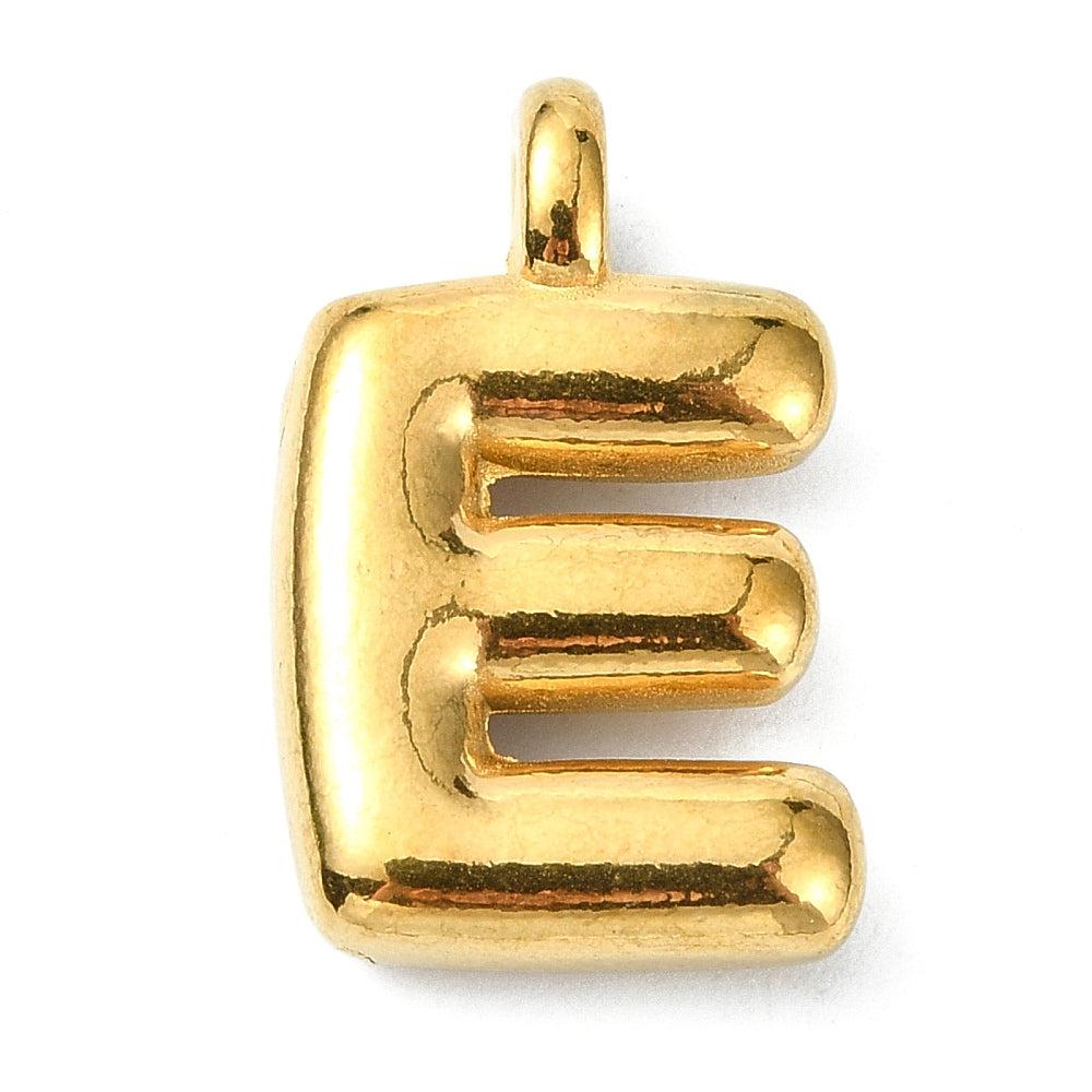 Bedel letter alfabet A-Z RVS 18K goud 19x13mm-bedels-Kraaltjes van Renate