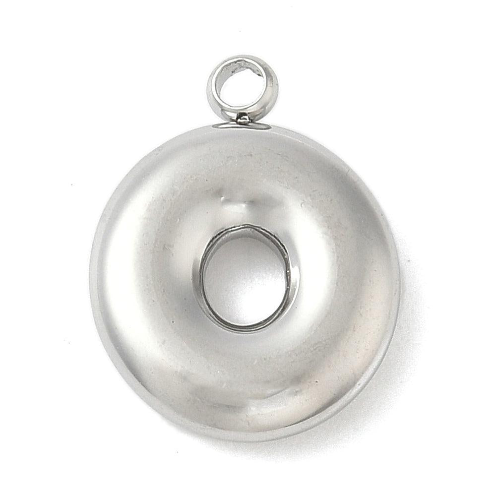 Bedel letter alfabet A-Z RVS zilver ±17mm - per stuk-bedels-Kraaltjes van Renate