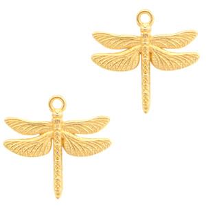 Bedel libelle Goud DQ 17x18mm-Kraaltjes van Renate