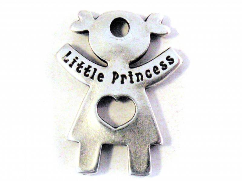Bedel little princes metaal zilver DQ 24mm-Kraaltjes van Renate