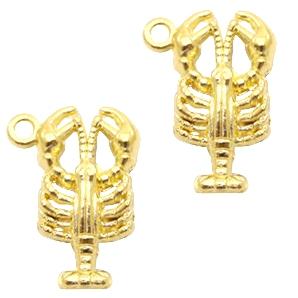 Bedel lobster Goud 22x16mm-Kraaltjes van Renate