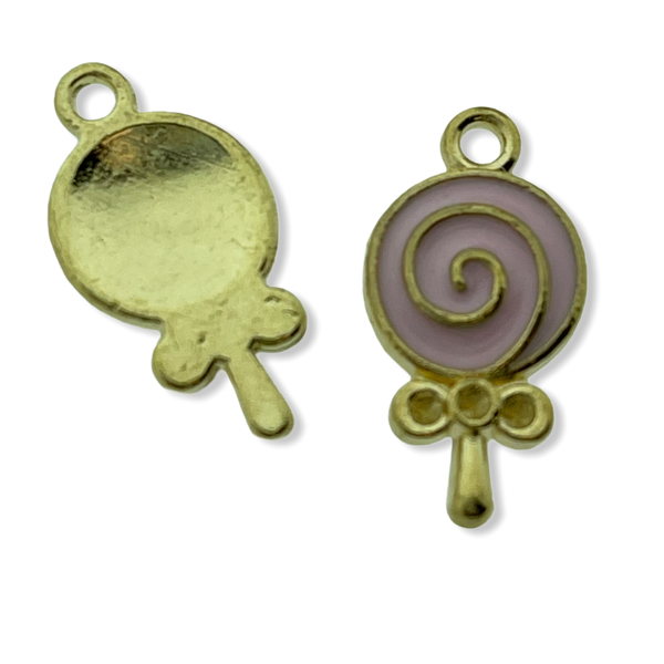 Bedel lollipop roze goud 18x10mm-Kraaltjes van Renate