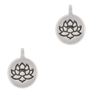 Bedel lotus Zilver DQ 20x15mm-Kraaltjes van Renate