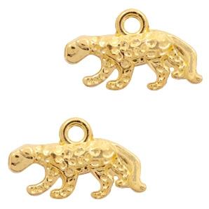 Bedel luipaard Goud 18x11mm-Kraaltjes van Renate