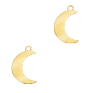 Bedel maan goud Stainless Steel 16x11mm-Kraaltjes van Renate