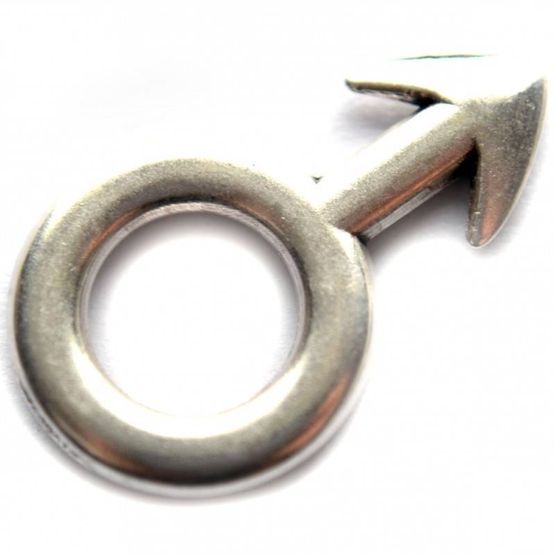 Bedel mannelijk metaal zilver DQ 13x24mm-Kraaltjes van Renate