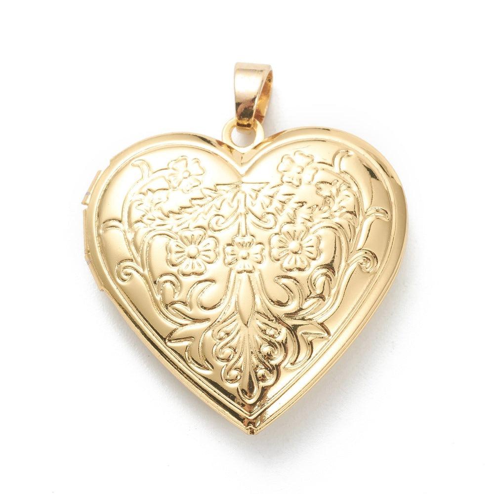 Bedel medaillon hart 18K gold 29x28.5x7mm-bedels-Kraaltjes van Renate