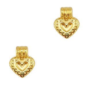 Bedel metaal hart goud DQ 10x18mm-bedels-Kraaltjes van Renate