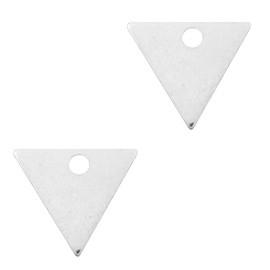 Bedel metaal triangle Zilver DQ 12x14mm-Kraaltjes van Renate