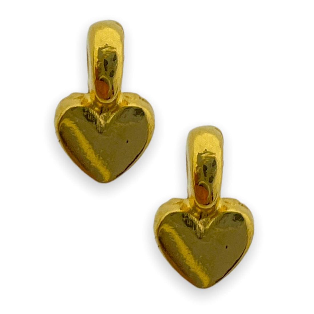 Bedel mini hartje Goud 24K DQ 4x7mm-bedels-Kraaltjes van Renate