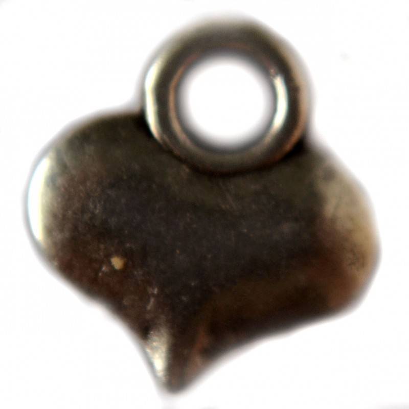 Bedel mini hartje metaal zilver DQ 9mm-Kraaltjes van Renate