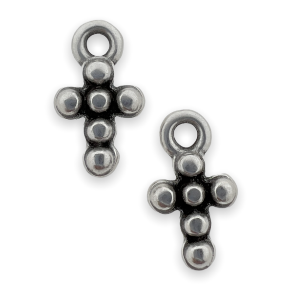 Bedel mini kruis Zilver DQ 6x11mm-bedels-Kraaltjes van Renate