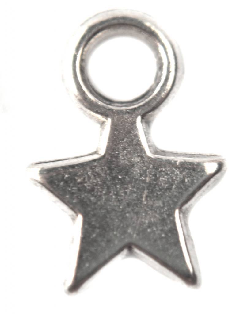 Bedel mini sterretje zilver 10mm - 15 stuks-Kraaltjes van Renate
