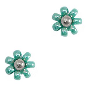 Bedel miyuki bloem turquoise 8mm-bedels-Kraaltjes van Renate