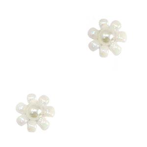 Bedel miyuki bloem wit 7mm-bedels-Kraaltjes van Renate