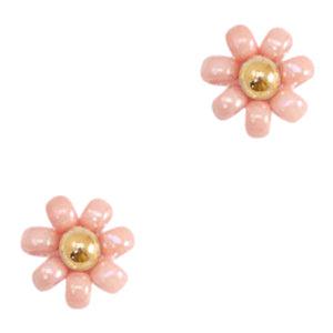 Bedel miyuki bloem zalm roze goud 8mm-bedels-Kraaltjes van Renate