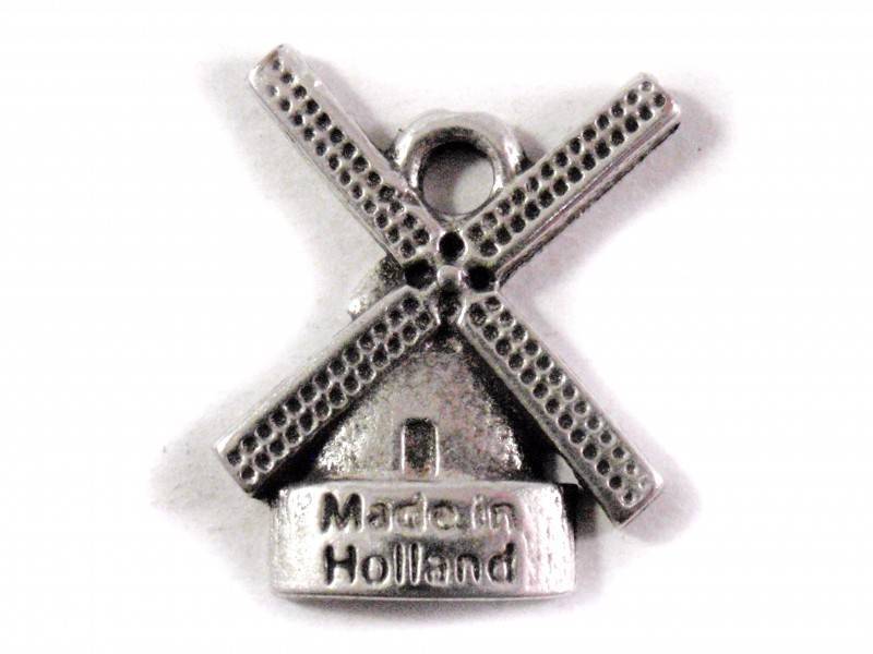 Bedel molen metaal zilver DQ 26x12mm-Kraaltjes van Renate