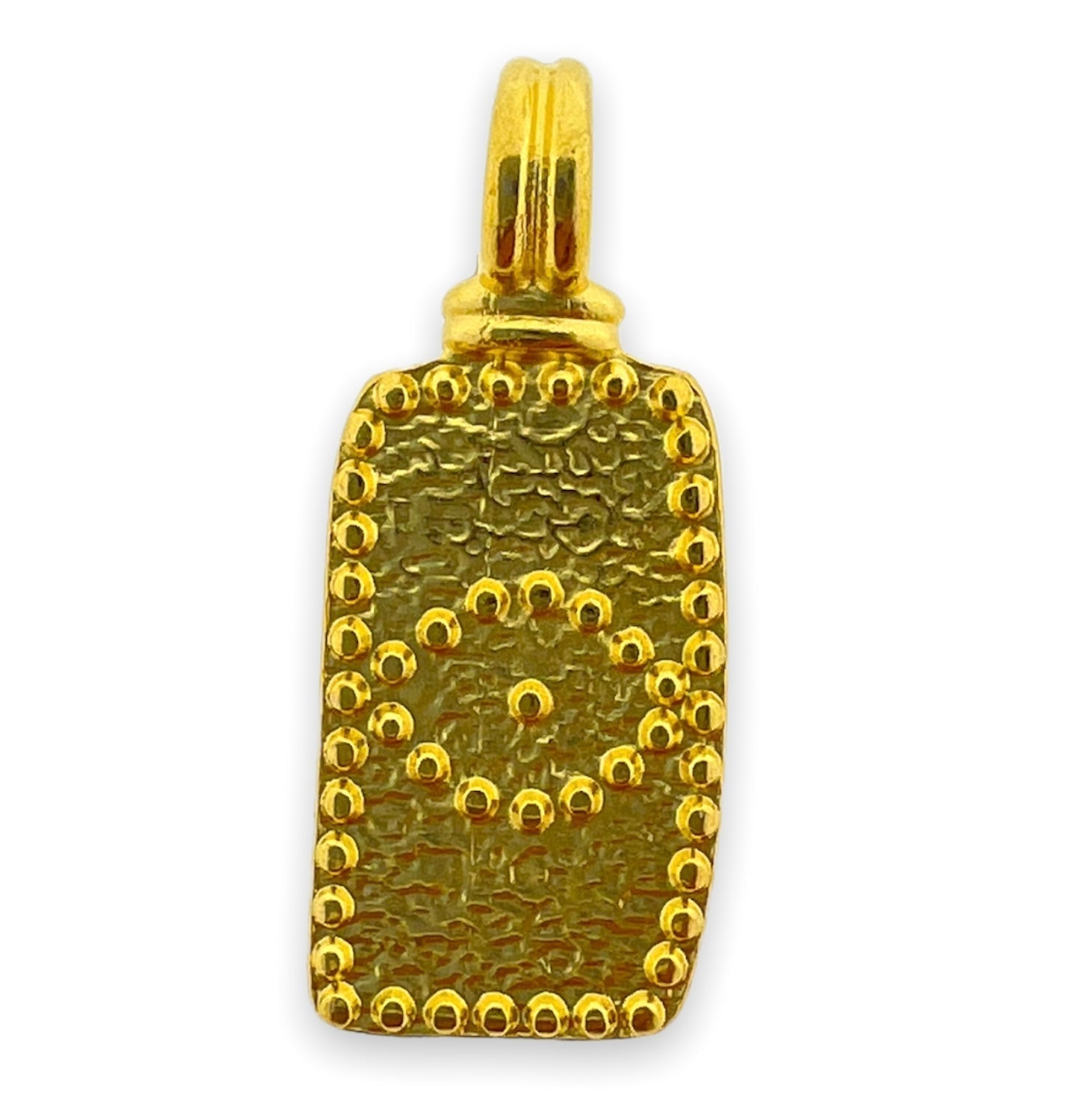 Bedel motief ethnic eye Goud 24K DQ 10x23mm-bedels-Kraaltjes van Renate