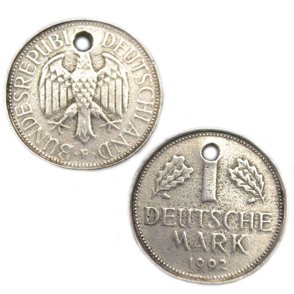 Bedel munt 1 Duitse Mark metaal zilver DQ 23mm-Kraaltjes van Renate