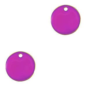 Bedel munt Goud-purple DQ 10mm-bedels-Kraaltjes van Renate