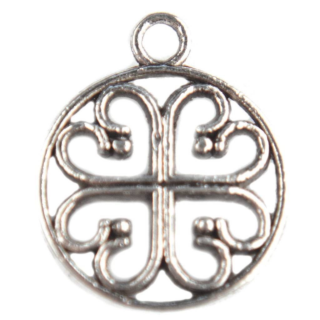 Bedel munt Zilver 18mm - 10st-Kraaltjes van Renate