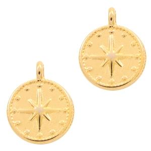 Bedel munt galaxy star Goud DQ 15x12mm-Kraaltjes van Renate