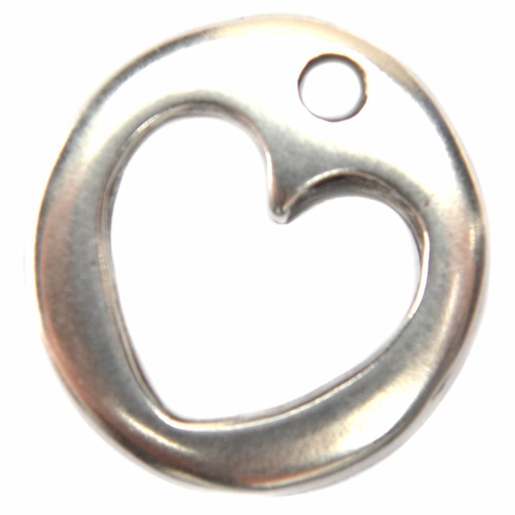 Bedel munt hart metaal zilver DQ 20mm-Kraaltjes van Renate