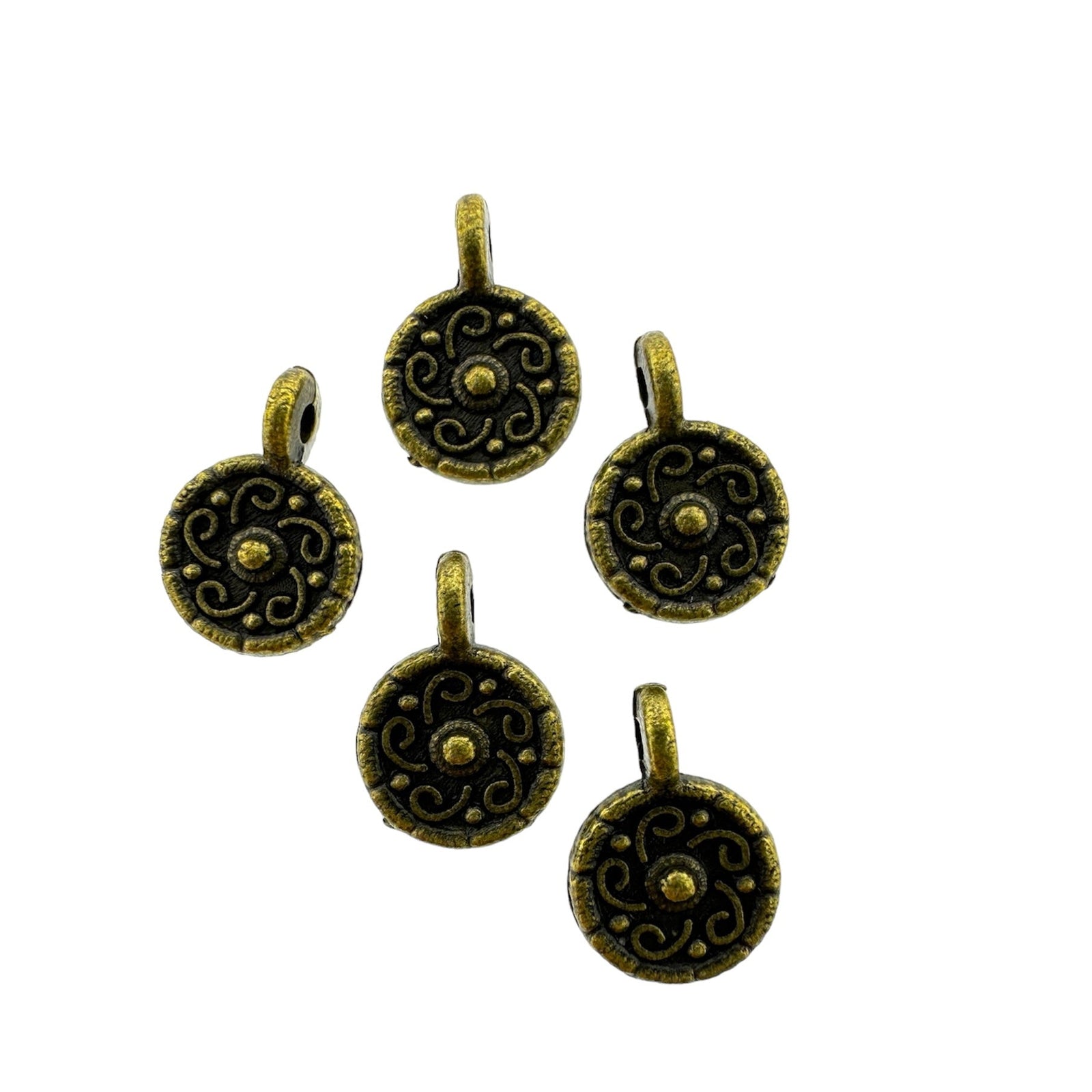 Bedel muntje brons 13x9mm- per 5 stuks-Kralen-Kraaltjes van Renate