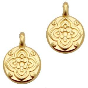 Bedel muntje goud Goud DQ 10x7mm-Kraaltjes van Renate