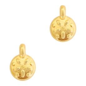 Bedel muntje sand dollar Goud DQ 6mm-Kraaltjes van Renate