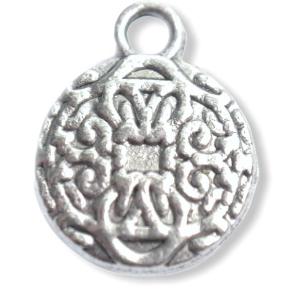 Bedel muntje zilver 13mm - 12st-Kraaltjes van Renate