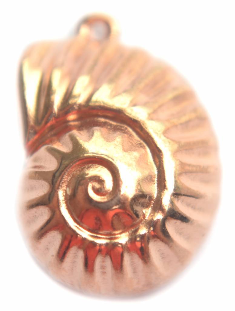 Bedel nautilus schelp Rosegoud DQ 20mm-Kraaltjes van Renate