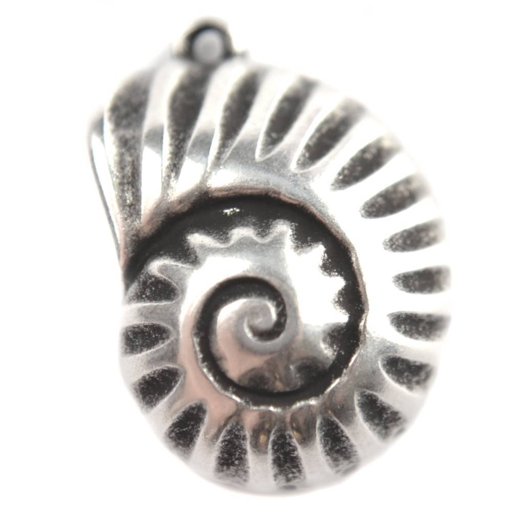 Bedel nautilus schelp Zilver DQ 20mm-Kraaltjes van Renate
