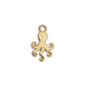 Bedel octopus RVS 24K goud 15mm- per stuk-Kralen-Kraaltjes van Renate