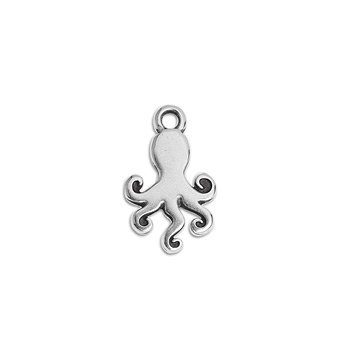 Bedel octopus RVS zilver 15mm- per stuk-bedels-Kraaltjes van Renate