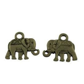 Bedel olifant Brons 12x3mm - 6 stuks-bedels-Kraaltjes van Renate