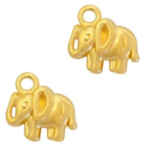 Bedel olifant Goud DQ 12x11mm-Kraaltjes van Renate