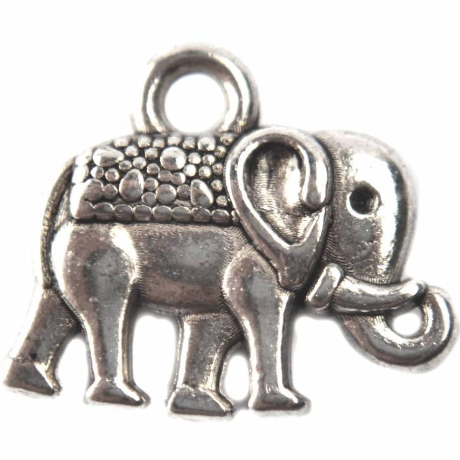 Bedel olifant zilver 14mm - 8 stuks-Kraaltjes van Renate