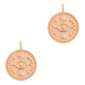 Bedel oog Rosé goud DQ 15mm-Kraaltjes van Renate