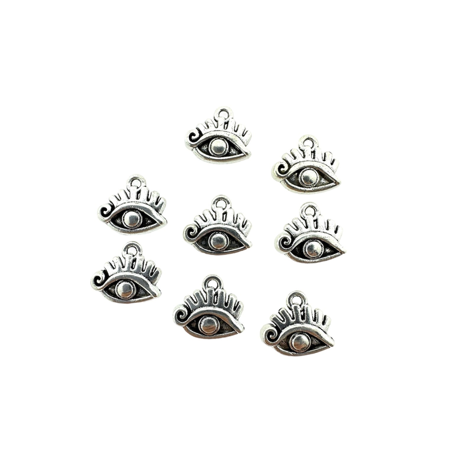 Bedel oog zilver 11x12,5x2mm- per 8 stuks-Kralen-Kraaltjes van Renate