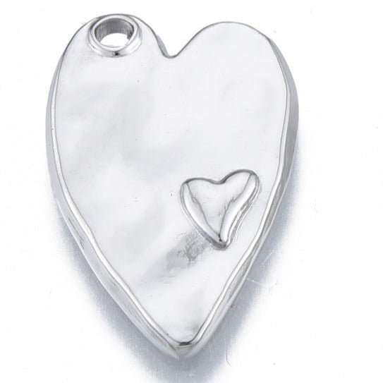 Bedel open hart Stainless steel zilver 24mm-bedels-Kraaltjes van Renate