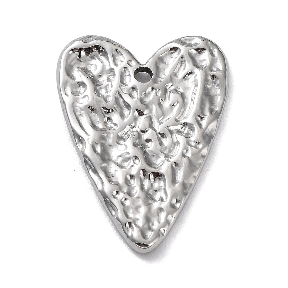 Bedel open hart Stainless steel zilver 26mm-bedels-Kraaltjes van Renate