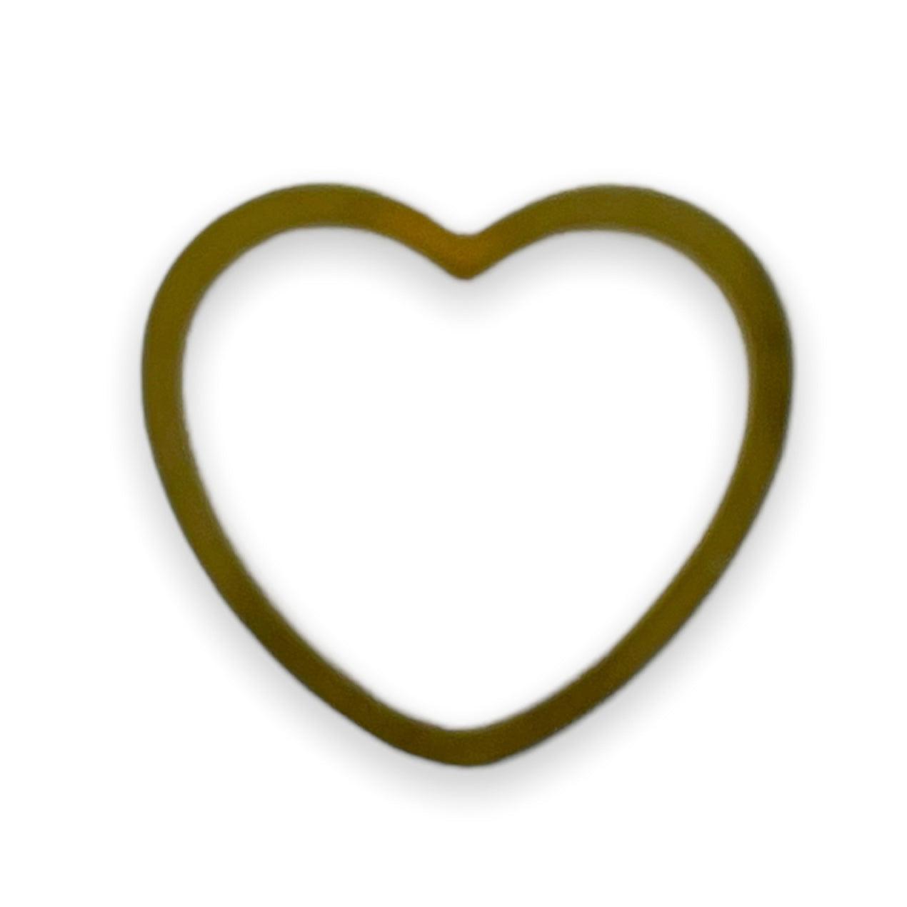 Bedel open hart goud Stainless Steel 10x11mm-bedels-Kraaltjes van Renate