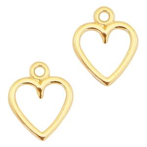 Bedel open heart Goud DQ 14x11mm-Kraaltjes van Renate