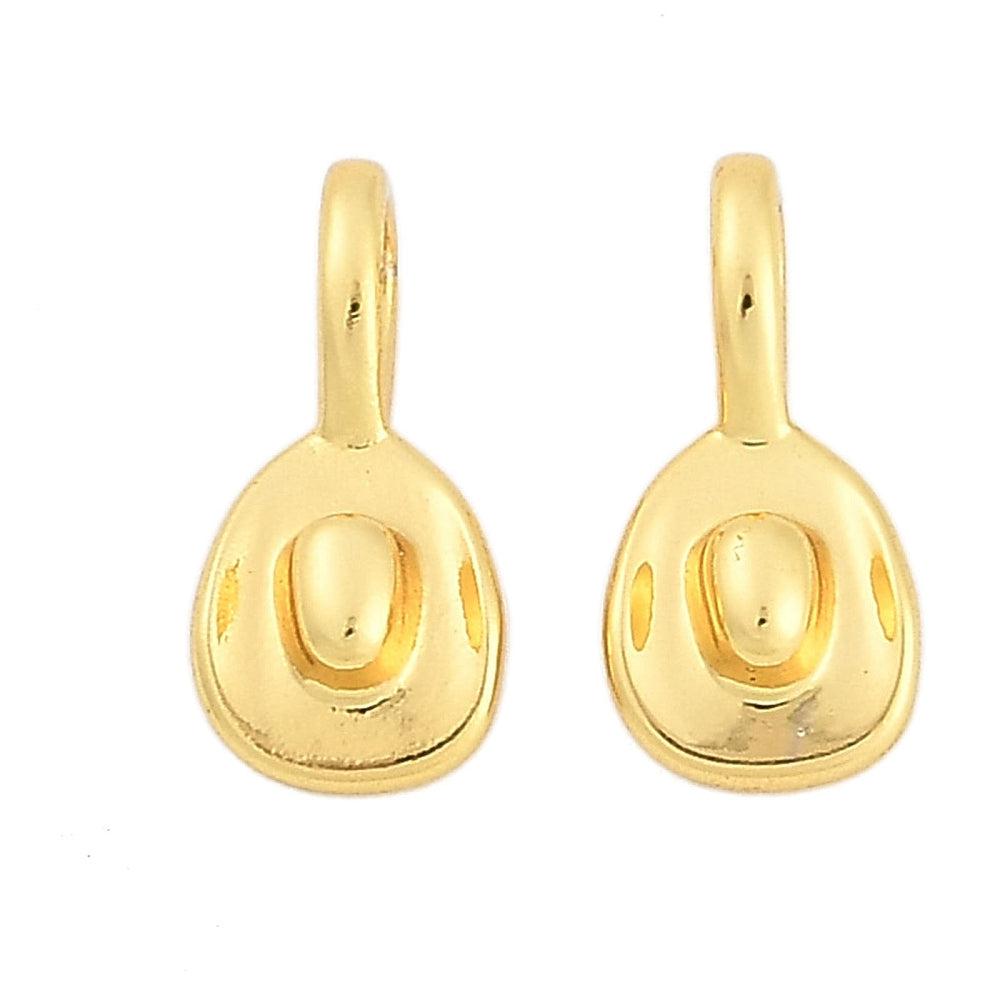 Bedel ovaal goud 18K plated 13x7mm - per stuk-bedels-Kraaltjes van Renate