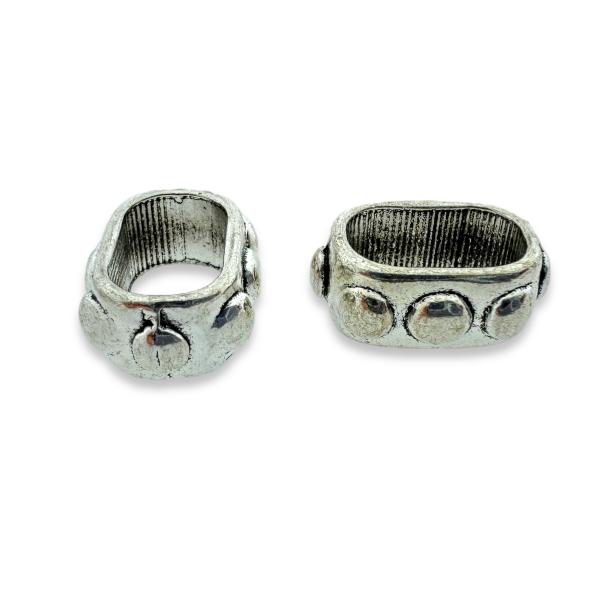 Bedel ovaal motief zilver 15x11x6mm-bedels-Kraaltjes van Renate