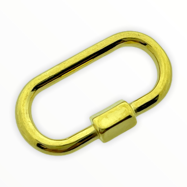 Bedel ovaal padlock Goud 24kr DQ 27x16mm-Kraaltjes van Renate