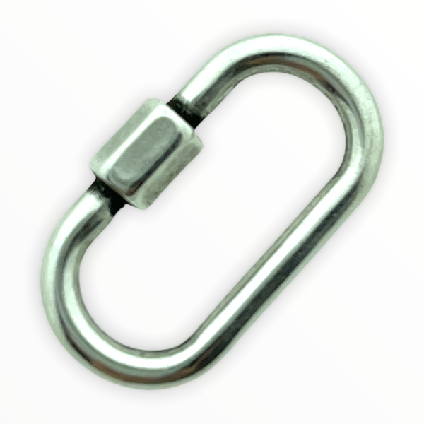 Bedel ovaal padlock Zilver DQ 27x16mm-Kraaltjes van Renate